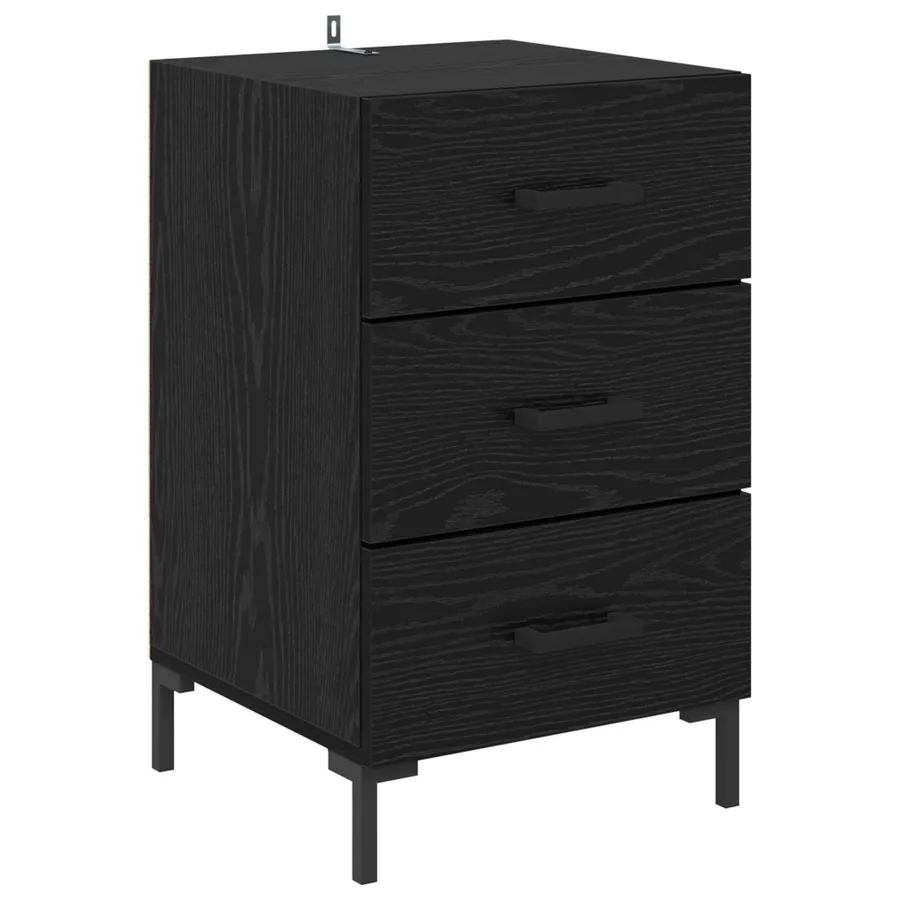 Cabinet de chevet Chêne noir 40 x 40 x 66 cm Bois d'ingénierie - 2