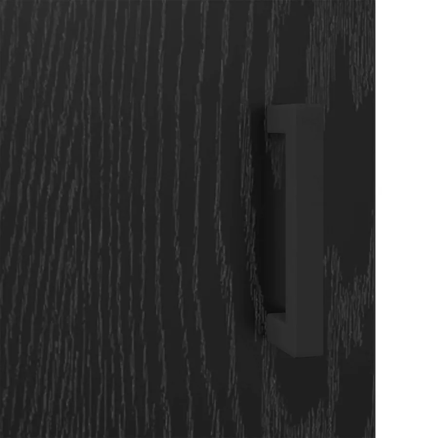 Buffet Chêne noir 69,5 x 34 x 90 cm Bois d'ingénierie et fer - 8