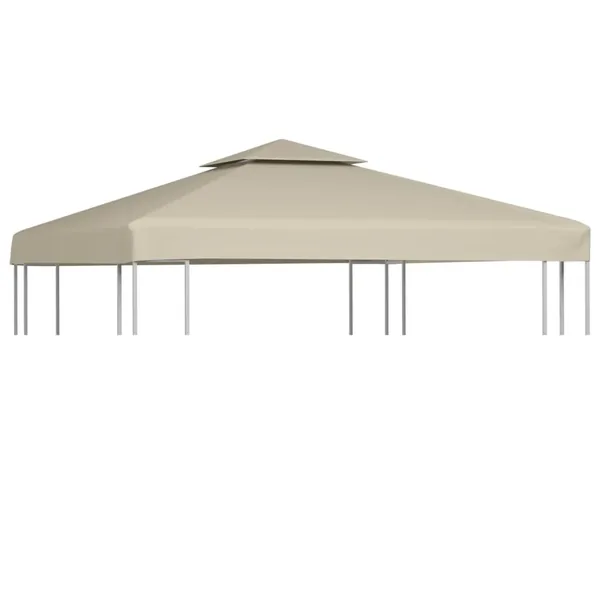 Recouvrement de remplacement d'auvent 310 g/m² Beige 3x3 m