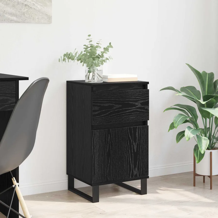 Buffet avec tiroir Chêne noir 35 x 40 x 70 cm Bois d'ingénierie
