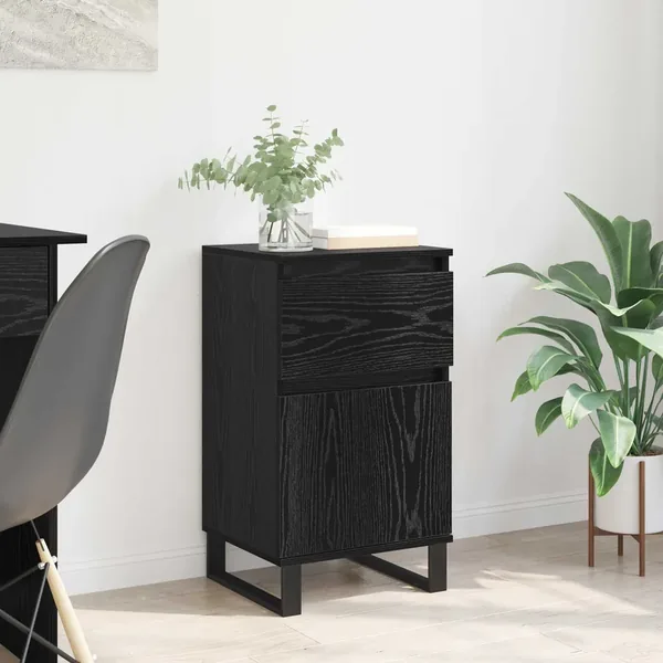 Buffet avec tiroir Chêne noir 35 x 40 x 70 cm Bois d'ingénierie