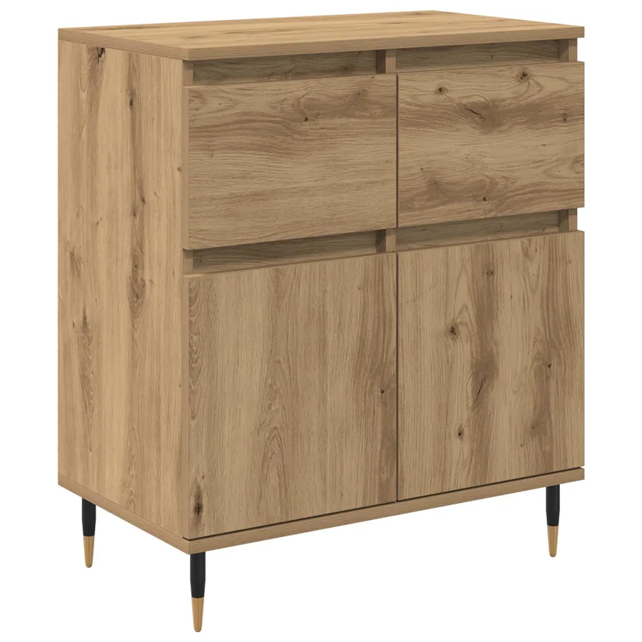 Buffet Chêne artisanal 60 x 35 x 70 cm Bois d'ingénierie et fer - 2