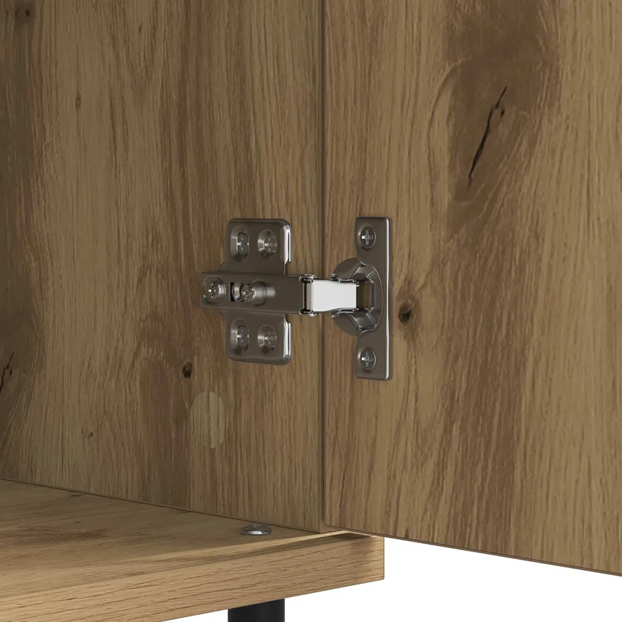 Buffet Chêne artisanal 60 x 35 x 70 cm Bois d'ingénierie et fer - 8