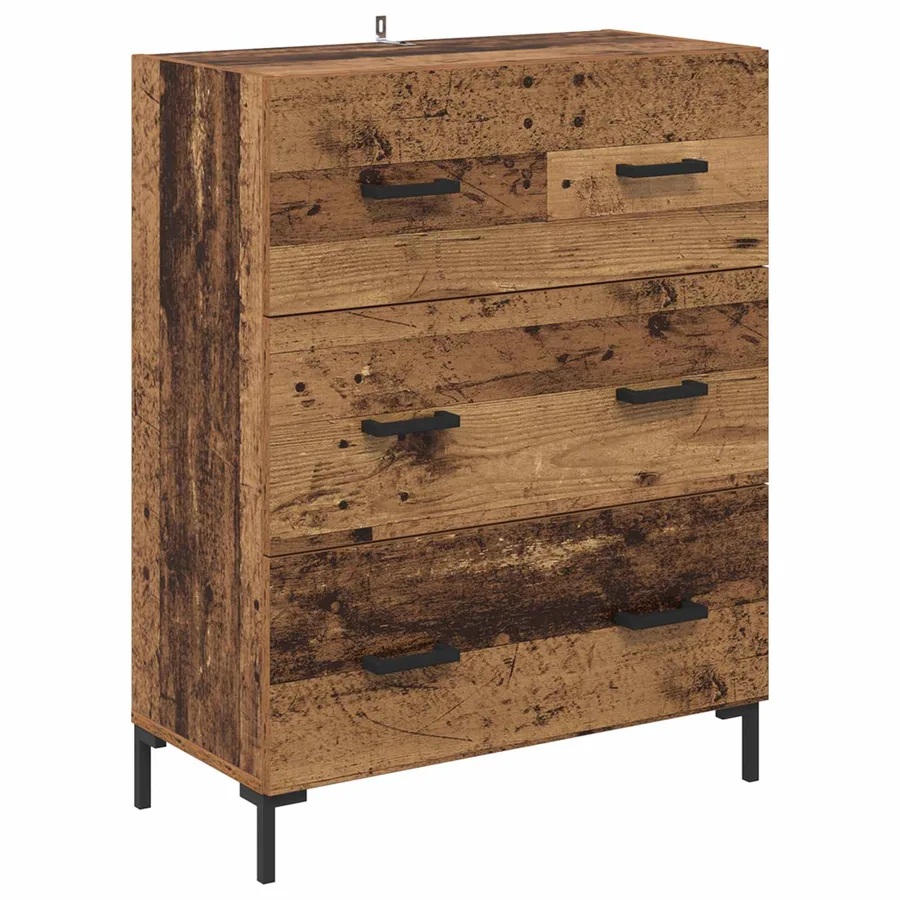 Buffet Bois Ancien 69,5 x 34 x 90 cm Bois d'ingénierie et fer - 2