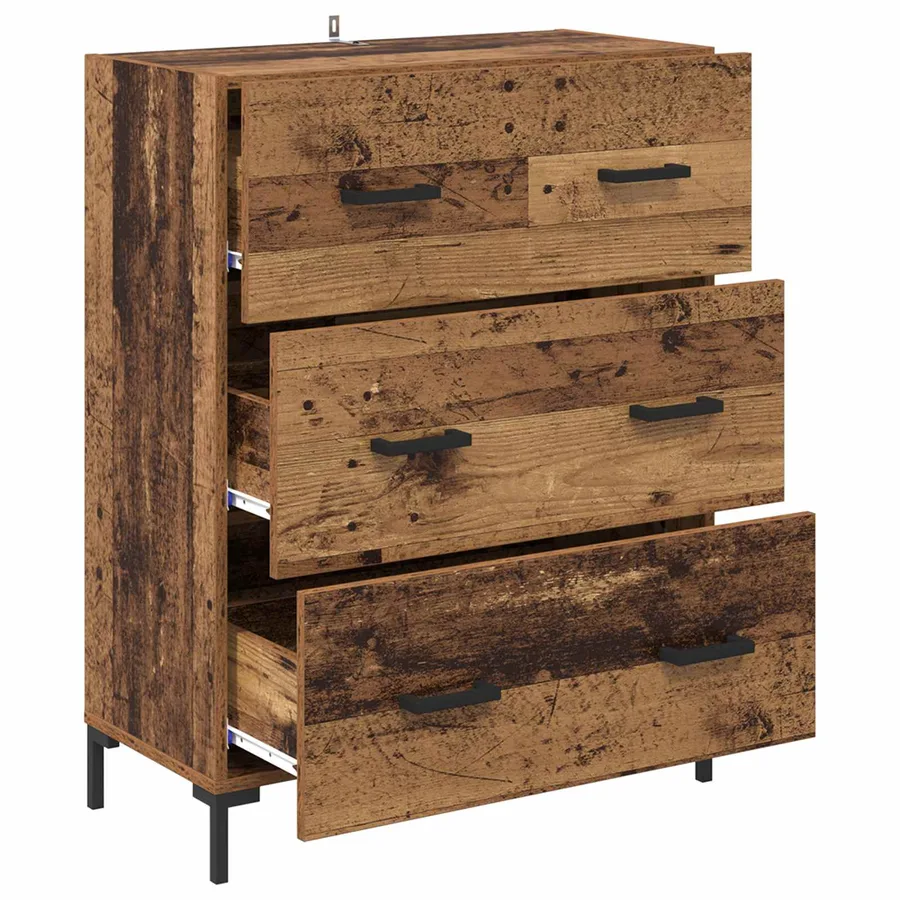 Buffet Bois Ancien 69,5 x 34 x 90 cm Bois d'ingénierie et fer - 5