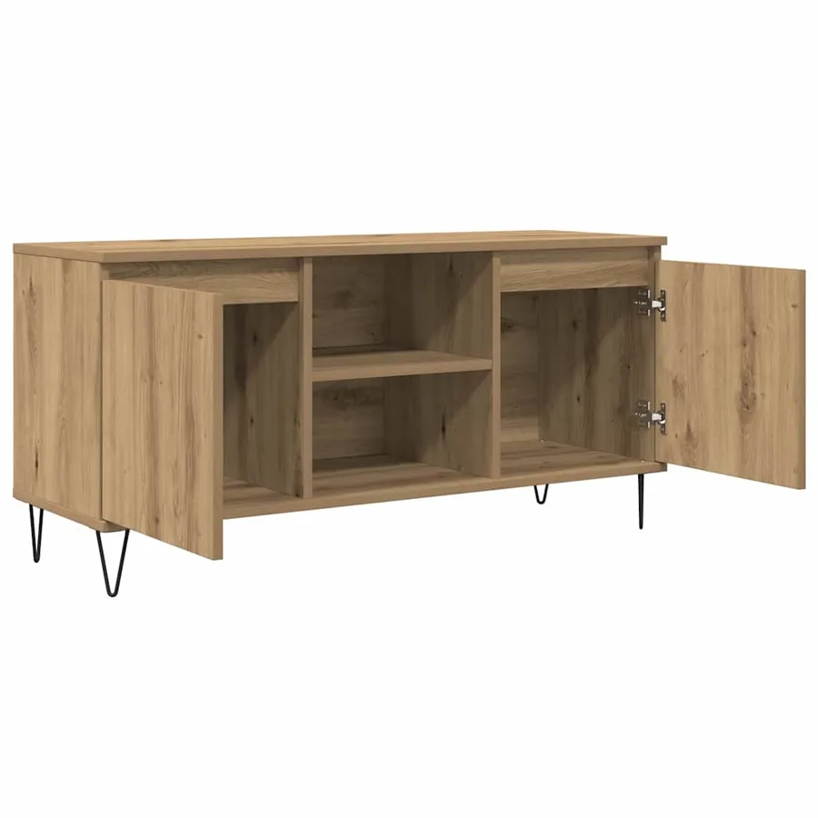 Meuble TV 104 x 35 x 50 cm Chêne artisanal Bois d'ingénierie - 5