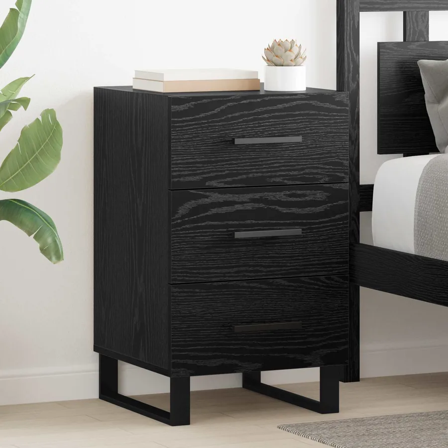Cabinet de chevet Chêne noir 40 x 40 x 66 cm Bois d'ingénierie