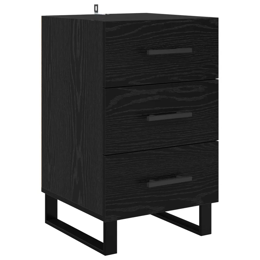 Cabinet de chevet Chêne noir 40 x 40 x 66 cm Bois d'ingénierie - 2