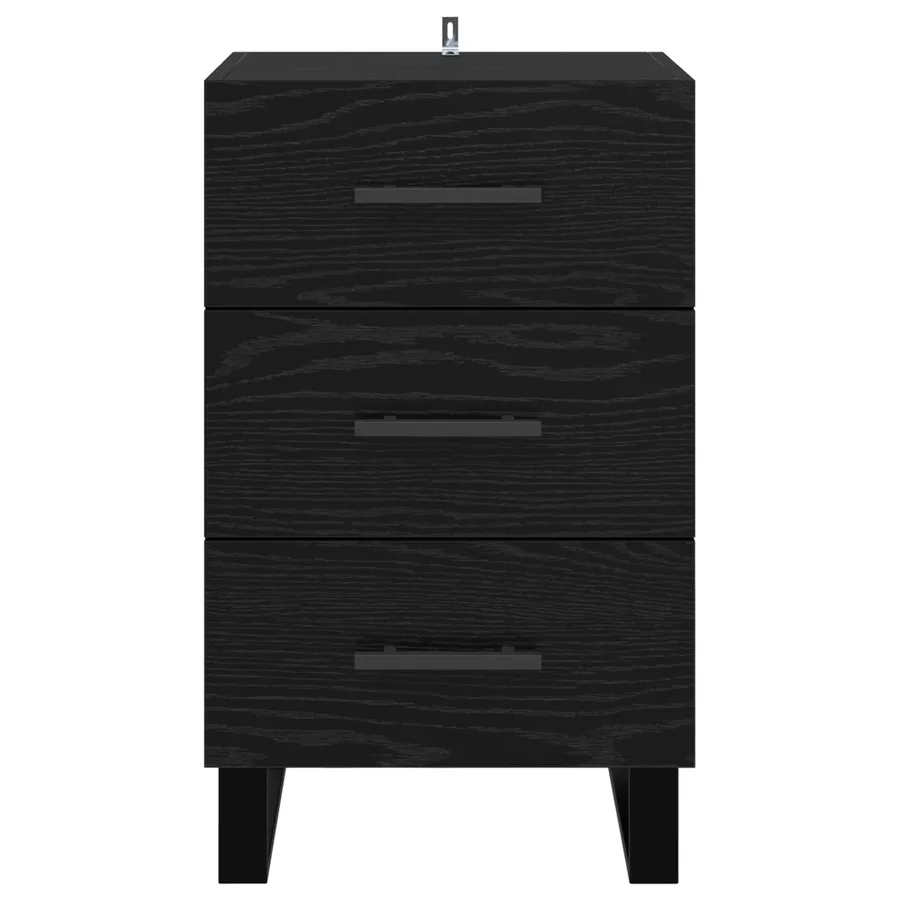Cabinet de chevet Chêne noir 40 x 40 x 66 cm Bois d'ingénierie - 6
