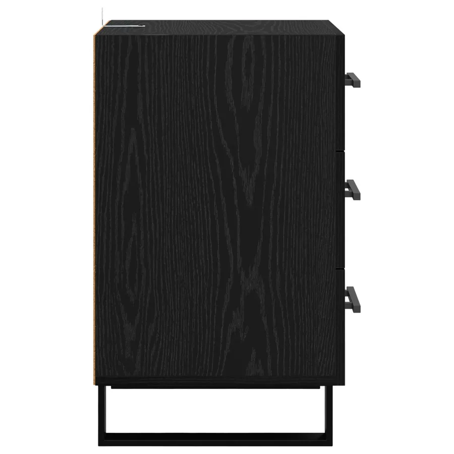 Cabinet de chevet Chêne noir 40 x 40 x 66 cm Bois d'ingénierie - 7