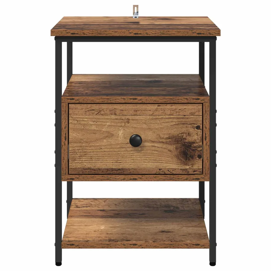Cabinet de chevet Bois ancien 40 x 42 x 56 cm Bois d'ingénierie - 6