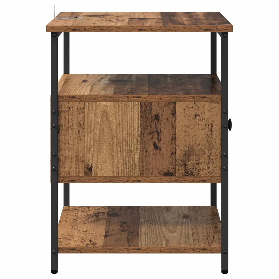 Cabinet de chevet Bois ancien 40 x 42 x 56 cm Bois d'ingénierie - 7