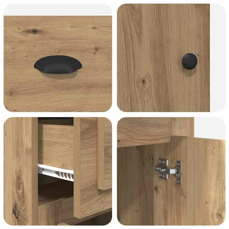 Meuble d'appoint 40 x 50 x 75 cm Bois d'ingénierie - 9