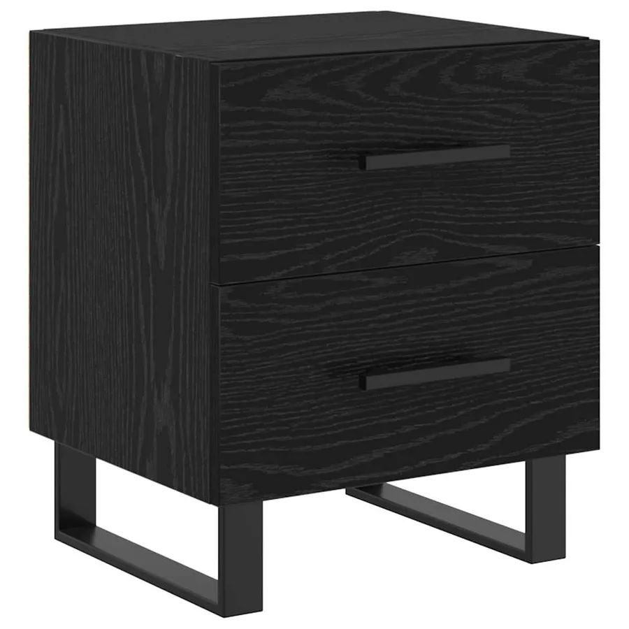 Cabinet de chevet 2 pcs Chêne noir 40 x 35 x 47,5 cm - 5