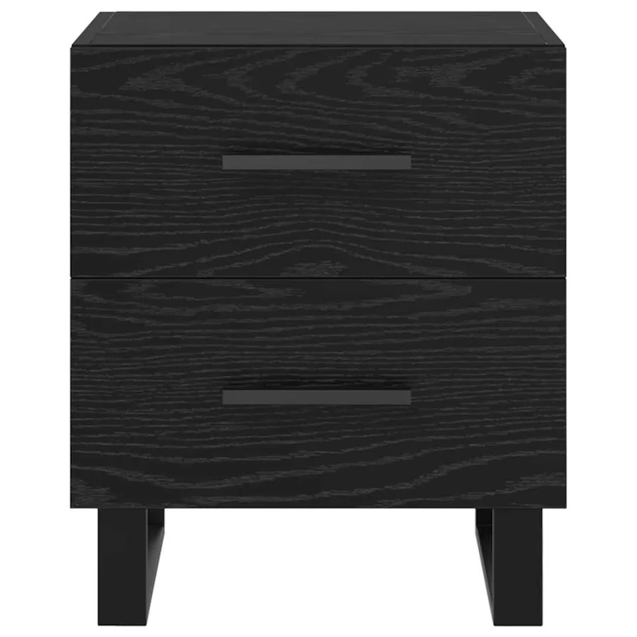 Cabinet de chevet 2 pcs Chêne noir 40 x 35 x 47,5 cm - 7