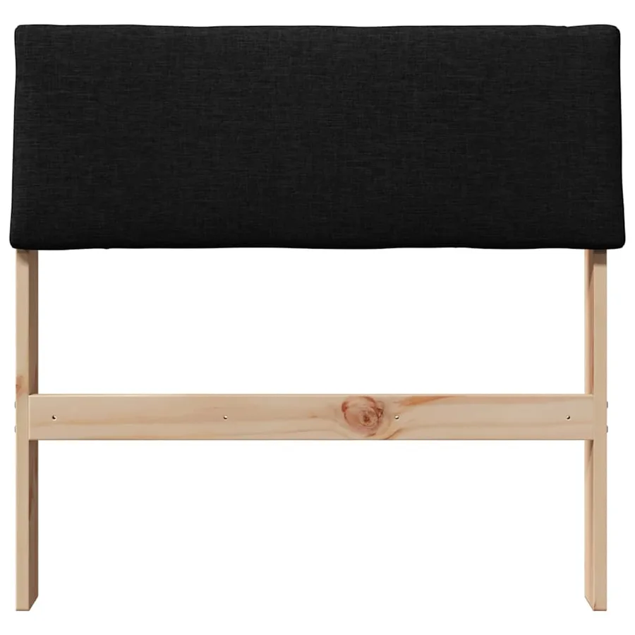 Tête de lit capitonnée Noir 75 cm Pin massif - 4