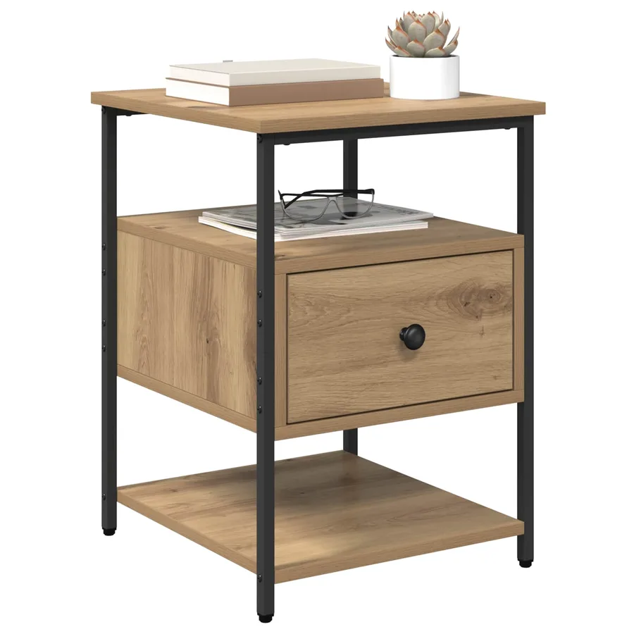 Cabinet de chevet Chêne artisanal 40 x 42 x 56 cm - 3