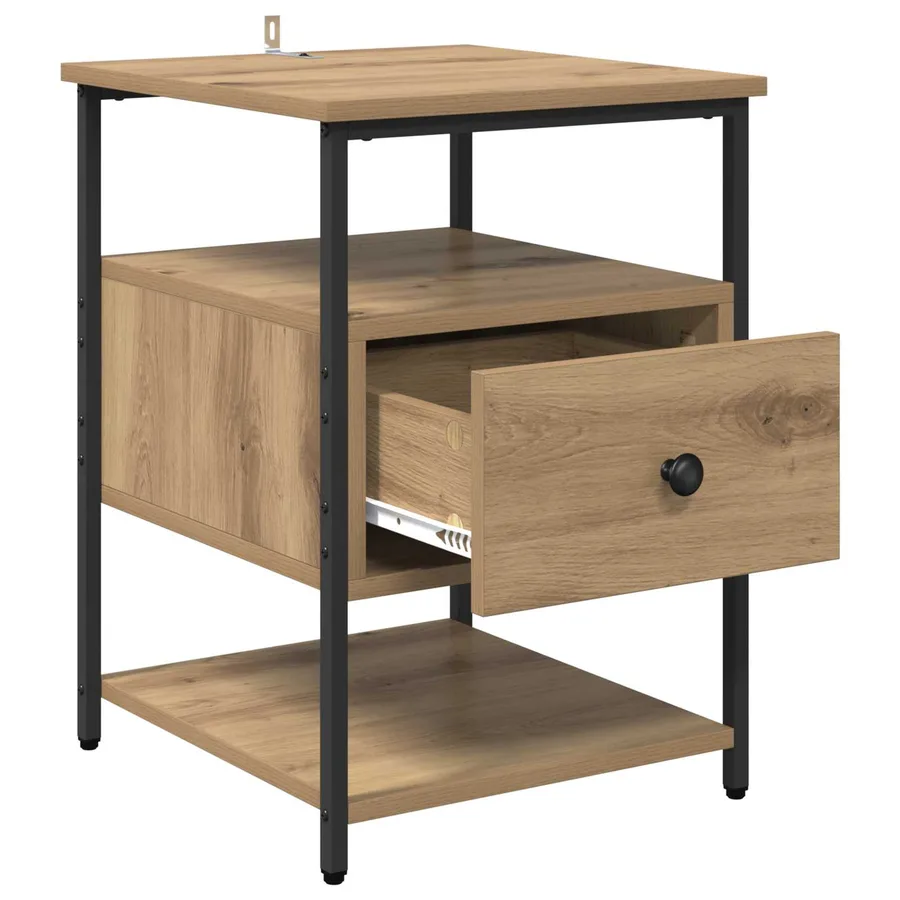 Cabinet de chevet Chêne artisanal 40 x 42 x 56 cm - 5