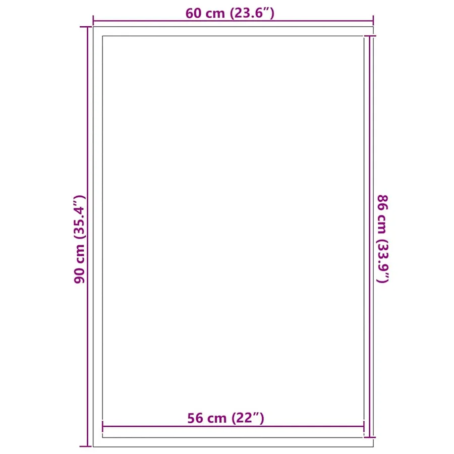 Tapis d'entrée Noir 60 x 90 cm Polypropylène - 7