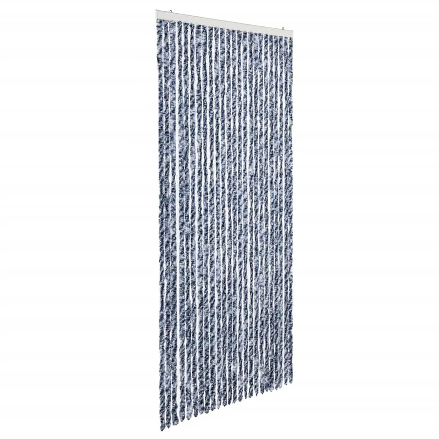 Moustiquaire Bleu blanc et argenté 100x220 cm Chenille - 2