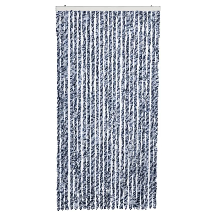 Moustiquaire Bleu blanc et argenté 100x220 cm Chenille - 3