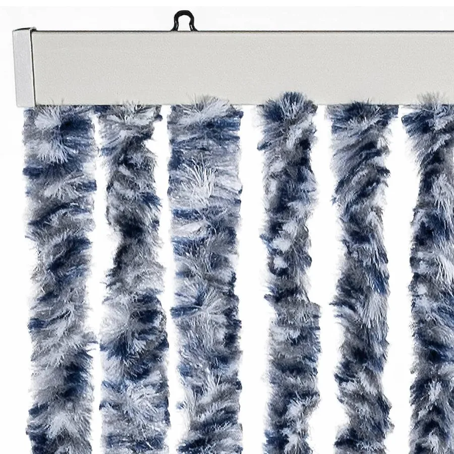 Moustiquaire Bleu blanc et argenté 100x220 cm Chenille - 4