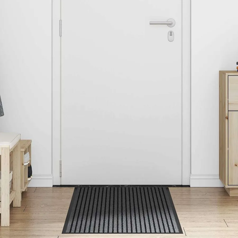Tapis d'entrée Noir 60 x 180 cm Polypropylène