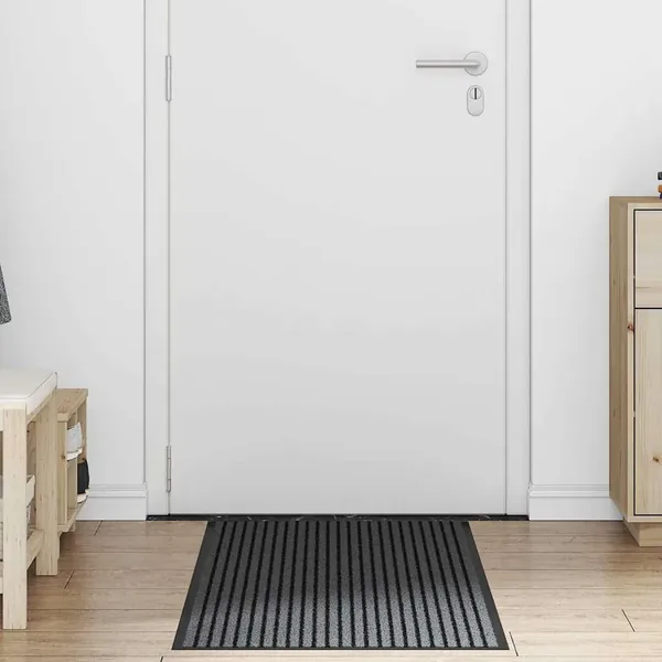 Tapis d'entrée Noir 60 x 180 cm Polypropylène