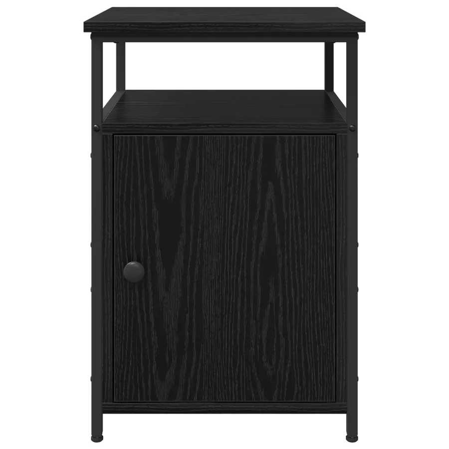 Cabinet de chevet avec tiroir Chêne noir Bois d'ingénierie - 6