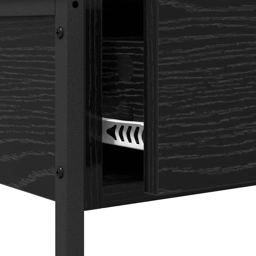Table console Chêne noir 100 x 34,5 x 75 cm Bois d'ingénierie - 11