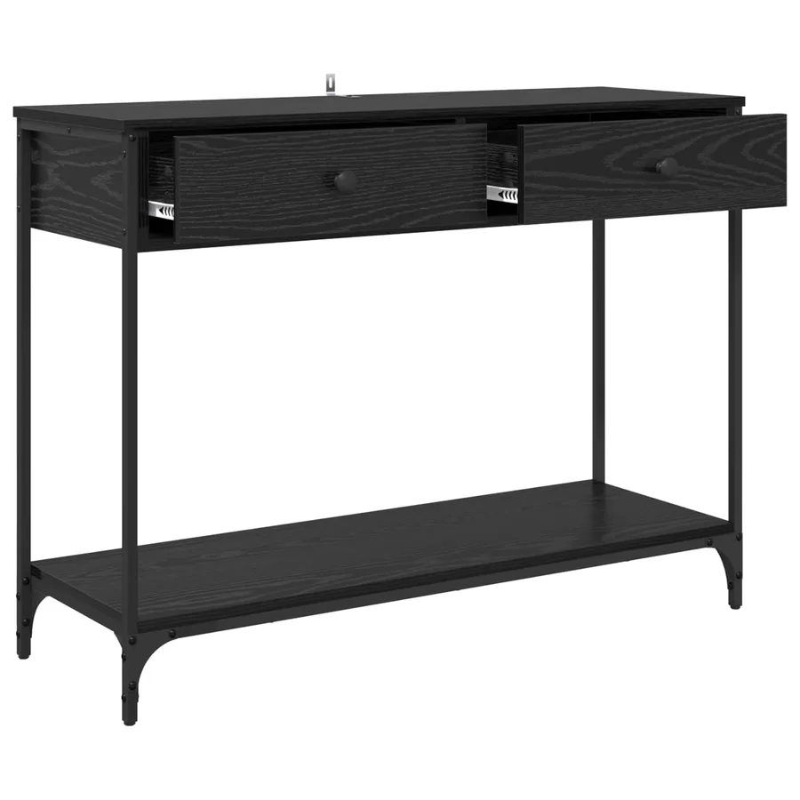 Table console Chêne noir 100 x 34,5 x 75 cm Bois d'ingénierie - 5