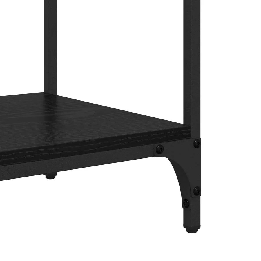 Table console Chêne noir 100 x 34,5 x 75 cm Bois d'ingénierie - 9