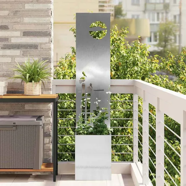 Écran de confidentialité de jardin Fretwork Argent 32 x 150 cm