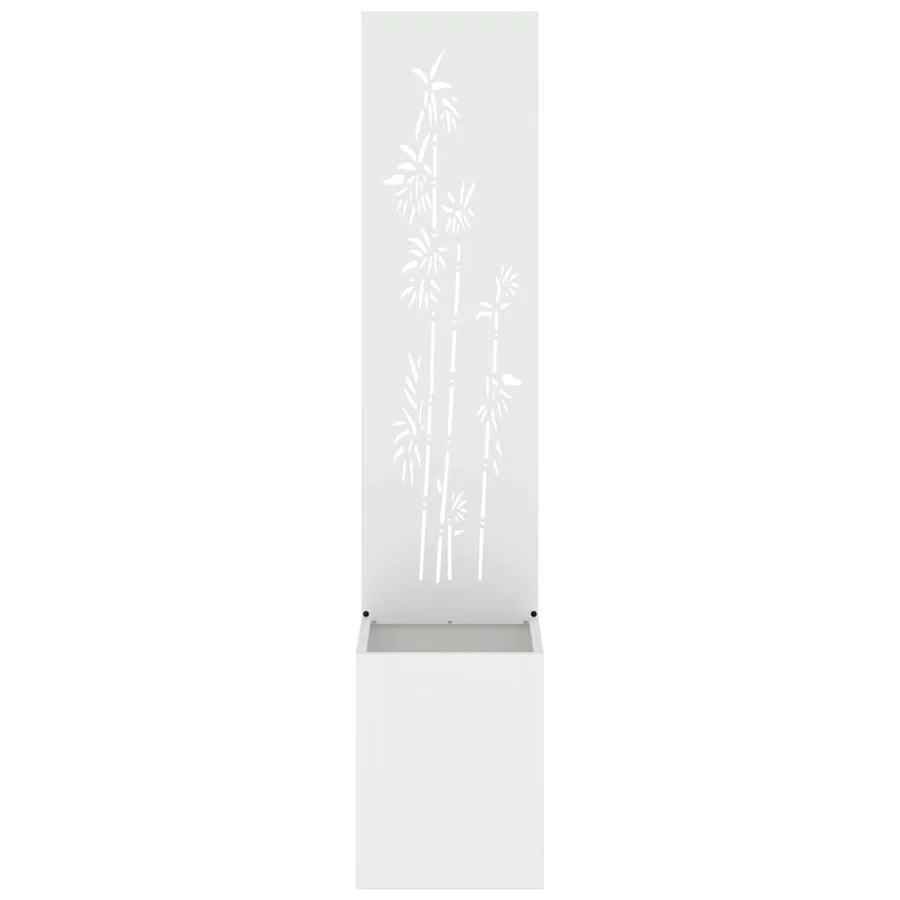 Écran de confidentialité de jardin Floral Blanc 32 x 150 cm - 5