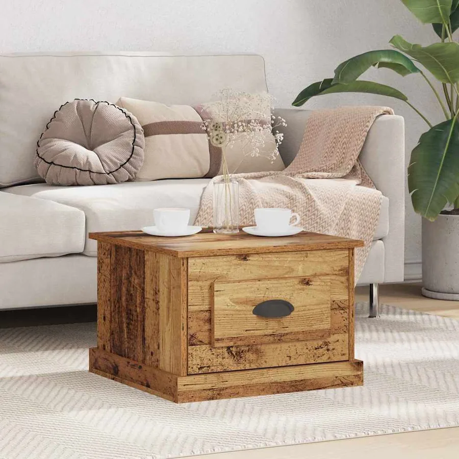 Table basse Bois Ancien 50 x 50 x 35 cm Bois d'ingénierie