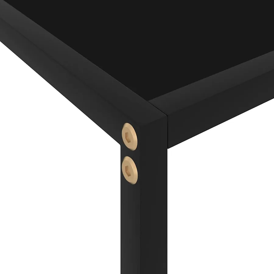 Table console Noir 100x35x75 cm Verre trempé - 5