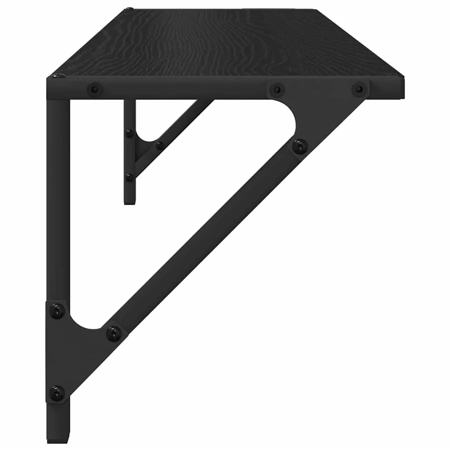 Étagères Murales 2 pcs Chêne noir 80 x 25 x 25,5 cm - 7