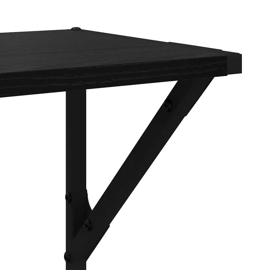 Étagères Murales 2 pcs Chêne noir 80 x 25 x 25,5 cm - 9