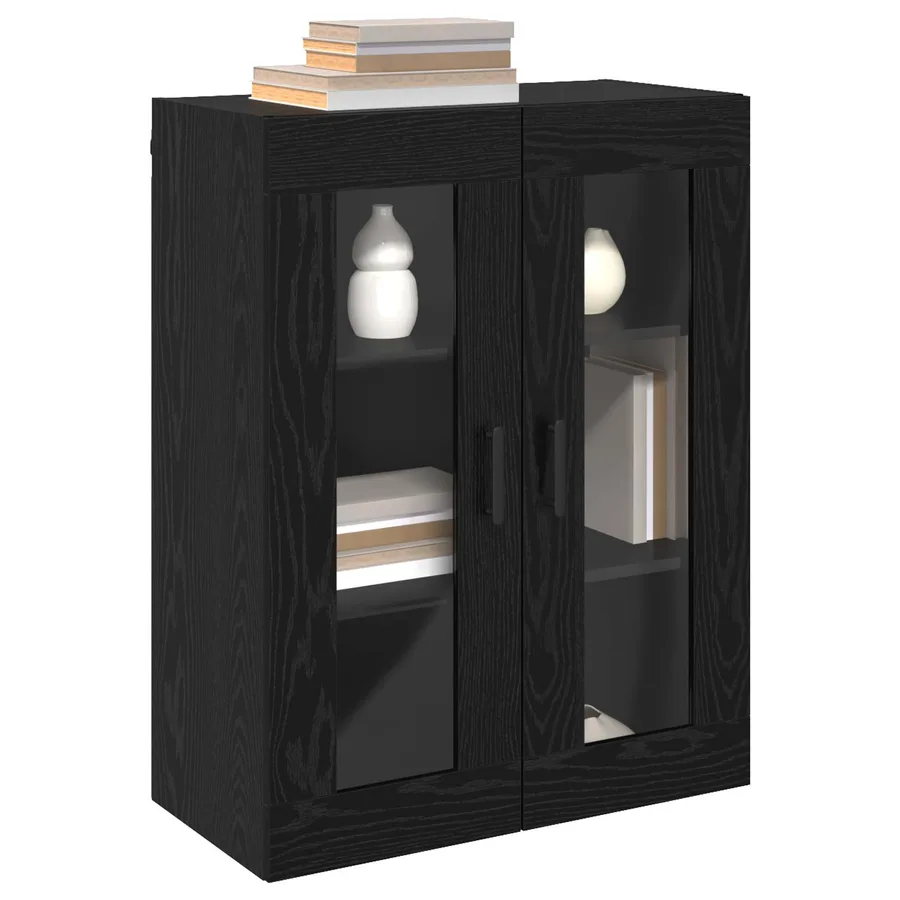 Buffet Chêne noir 69,5 x 34 x 90 cm Bois d'ingénierie - 3