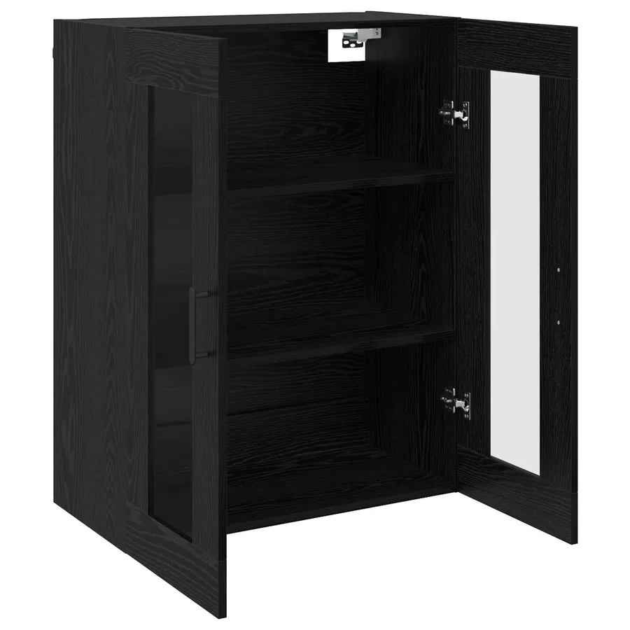 Buffet Chêne noir 69,5 x 34 x 90 cm Bois d'ingénierie - 5