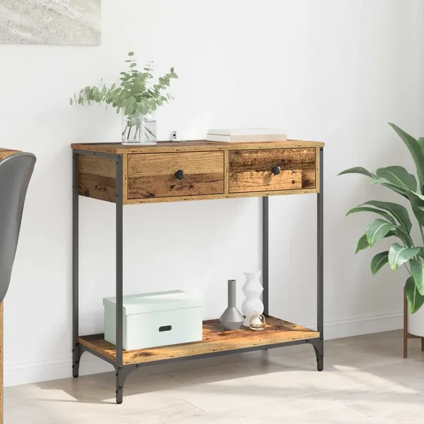 Table console Bois Ancien 75 x 34,5 x 75 cm Bois d'ingénierie
