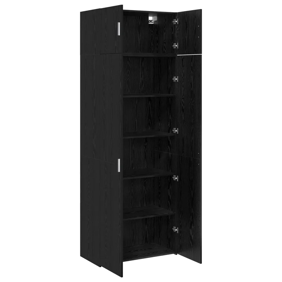 Armoire de rangement 3 pcs Chêne noir - 5