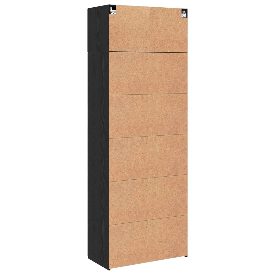 Armoire de rangement 3 pcs Chêne noir - 8