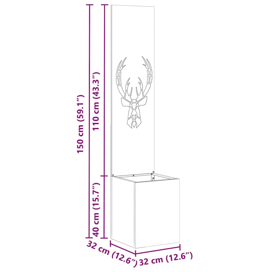 Écran de confidentialité de jardin Argent 32 x 32 x 150 cm - 11