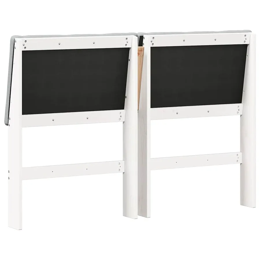 Tête de lit capitonnée Gris clair 140 cm Pin massif - 6