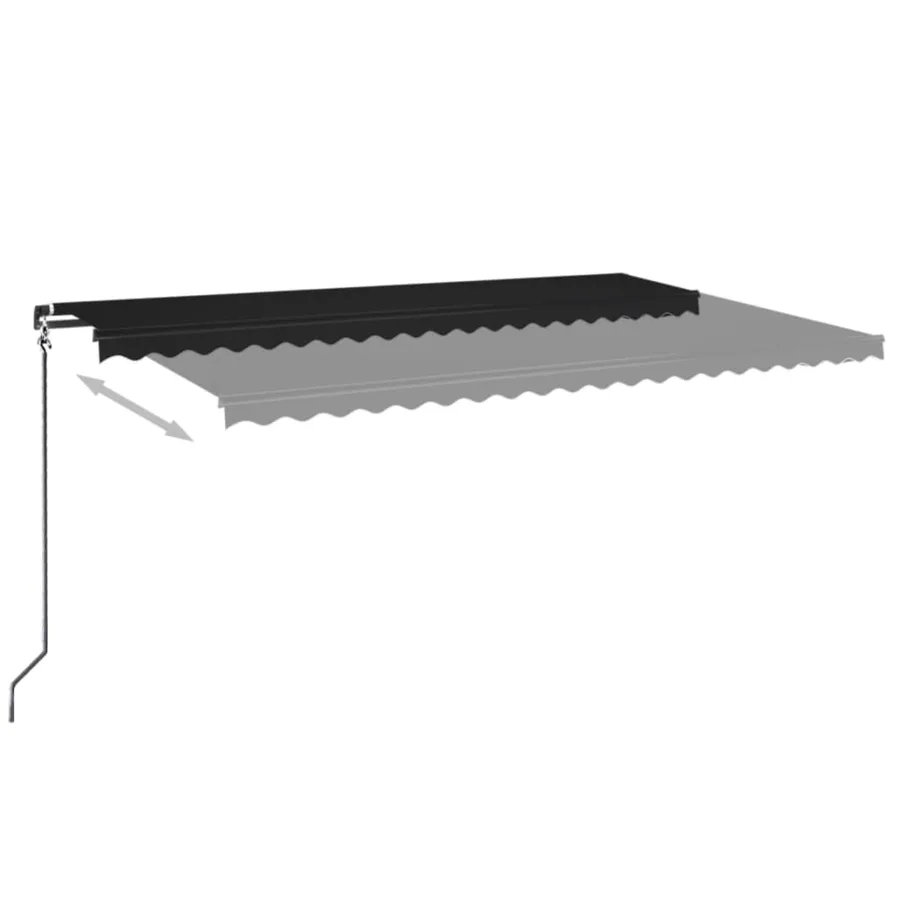 Auvent manuel rétractable 500x350 cm Anthracite - 3