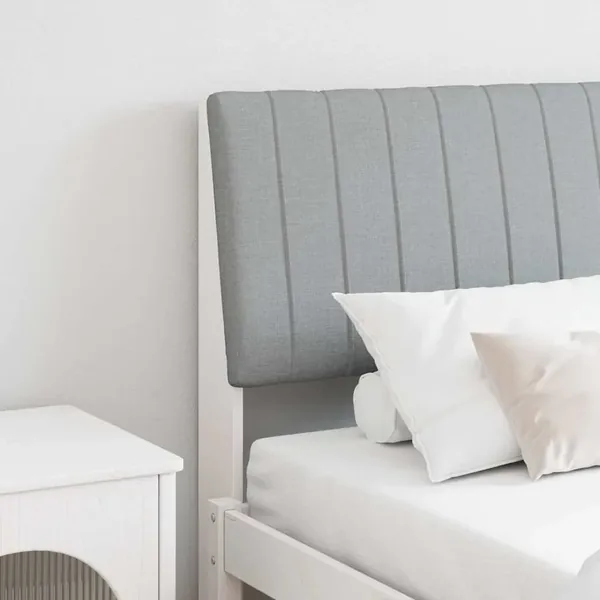 Tête de lit capitonnée Gris clair 200 cm Pin massif
