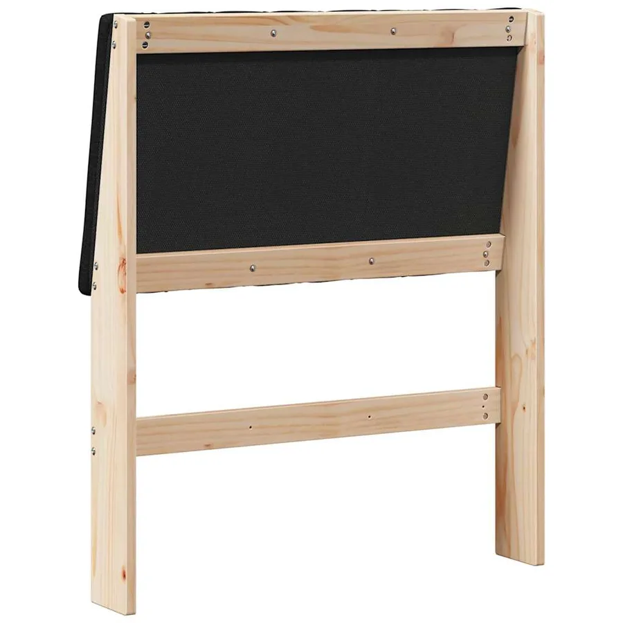 Tête de lit capitonnée Noir 80 cm Pin massif - 6