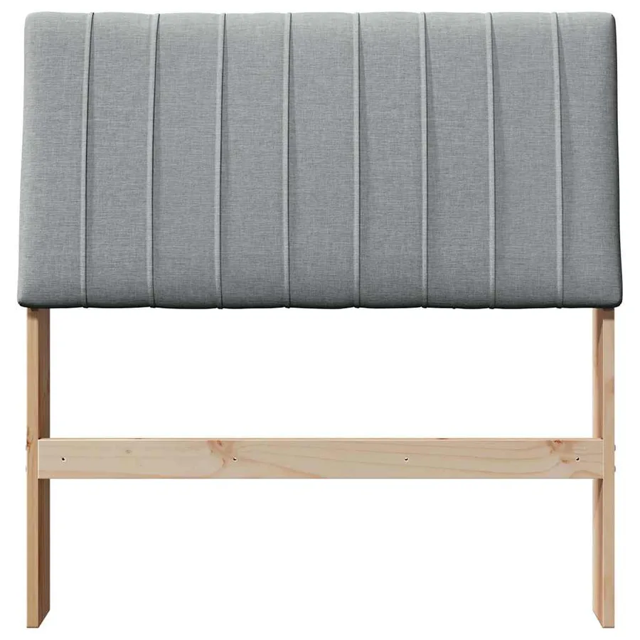Tête de lit capitonnée Gris clair 90 cm Pin massif - 4