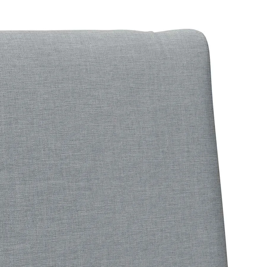 Tête de lit capitonnée Gris clair 90 cm Pin massif - 7